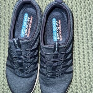 Skechers Navy Slip-On Shoes